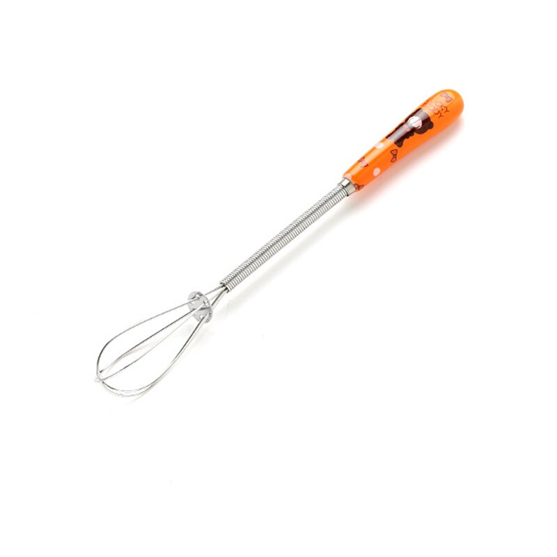 NIUXILIFE Manual whisk Mixer Whisk Hand Shaker Egg Stirrer Essential Hands Sauce Utensil: Orange