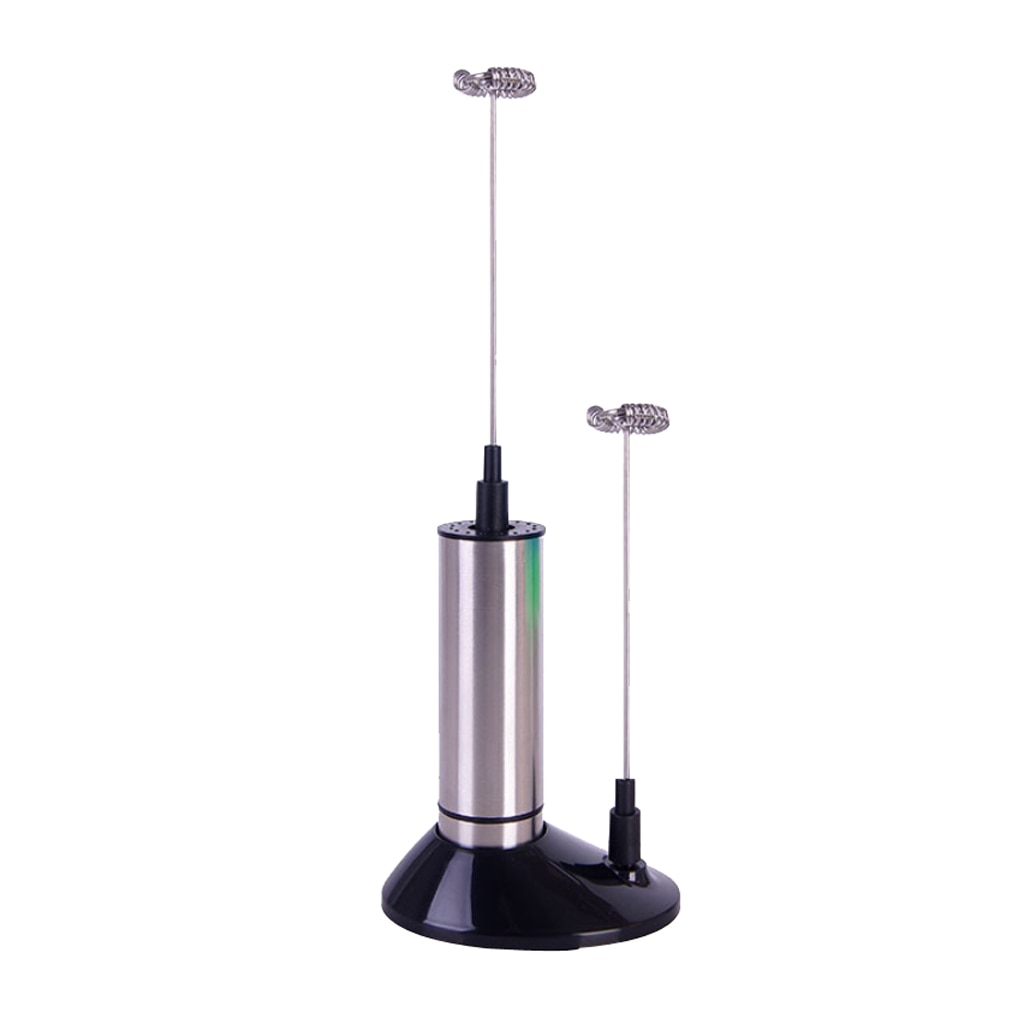 Double Spring Whisk Coffee Electric Milk Frother Egg Beater Kitchen Stirrer