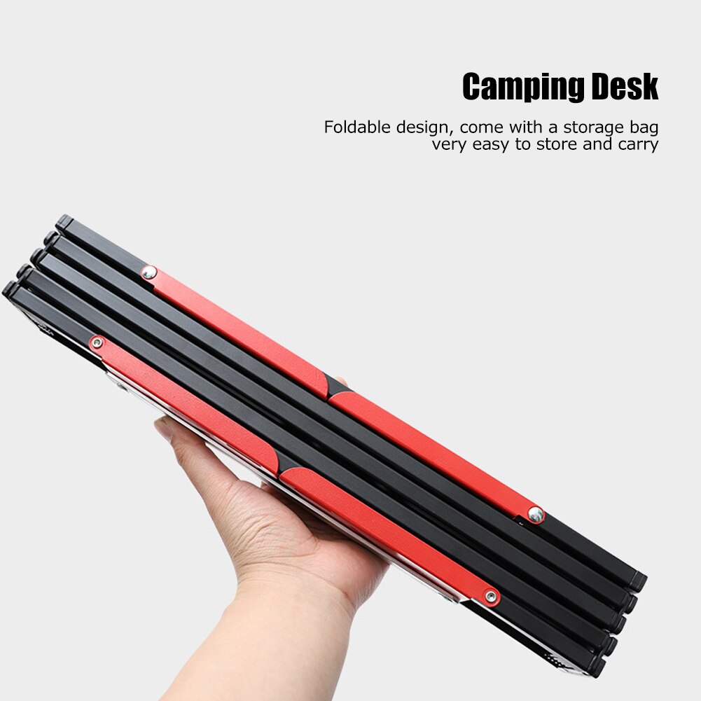 Mini Aluminum Alloy Folding Table Picnic Table Lightweight Folding Table for Outdoor BBQ Backpacking Camping with a storage bag