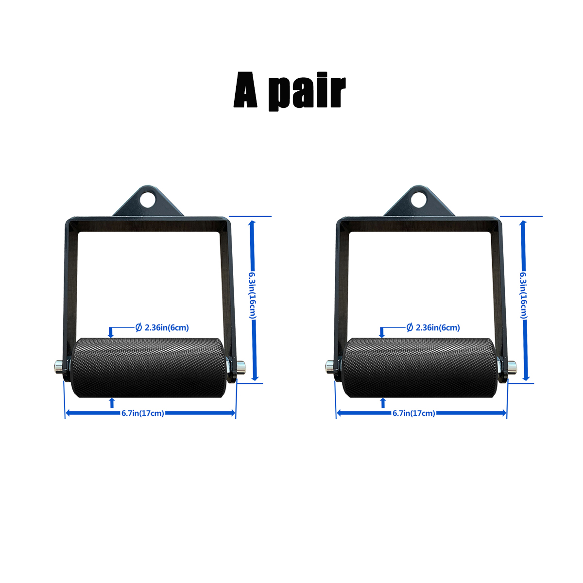 Gym Home Lat Pull Down Pulley Cable Machine Handle Attachment Fitness Arm Wrestling Workout Deadlift D Shape Hand Grip Equipment