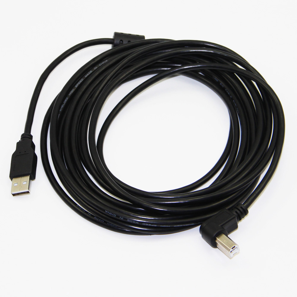 Bochara 90 Graden Usb 2.0 Printer Kabel Type A Male Naar B Male Folie + Gevlochten Afgeschermde 30 Cm 50 Cm 1 M 1.5 M 1.8 M 3 M 5 M