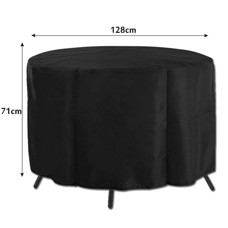Zwart Waterdichte Outdoor Tuin Patio Meubels Tafel Ronde Cover Onderdak Tafel Anti-Dust Bescherm Tas Textiel S
