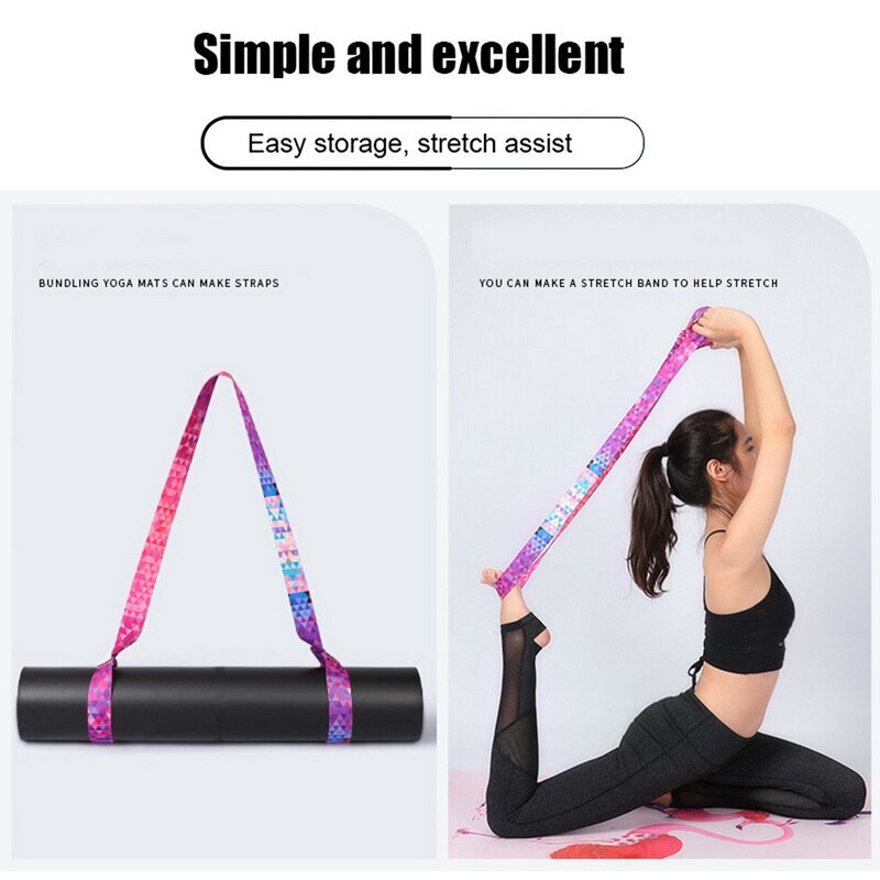 yoga matt stropp belte justerbar sport slynge skulder bære stropp belte trening tøye ut Fitness elastisk yoga belte