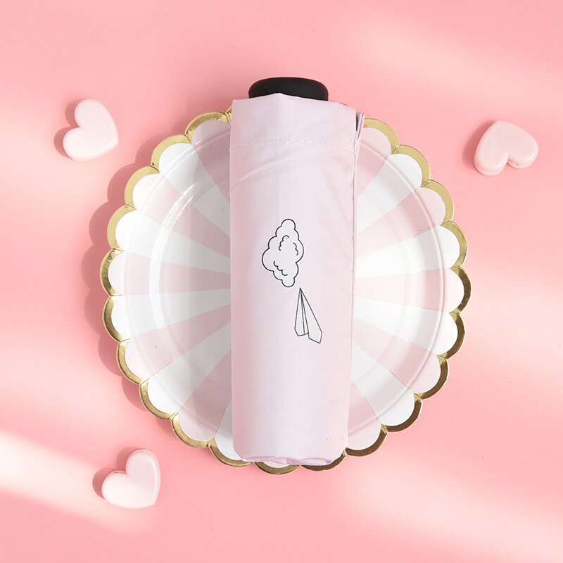 Anti-uv Pocket Umbrella Mini Folding Sun Umbrellas Parasol Sun Foldable Umbrella Mini Umbrella Candy Color Traveling Rain Gear: 9