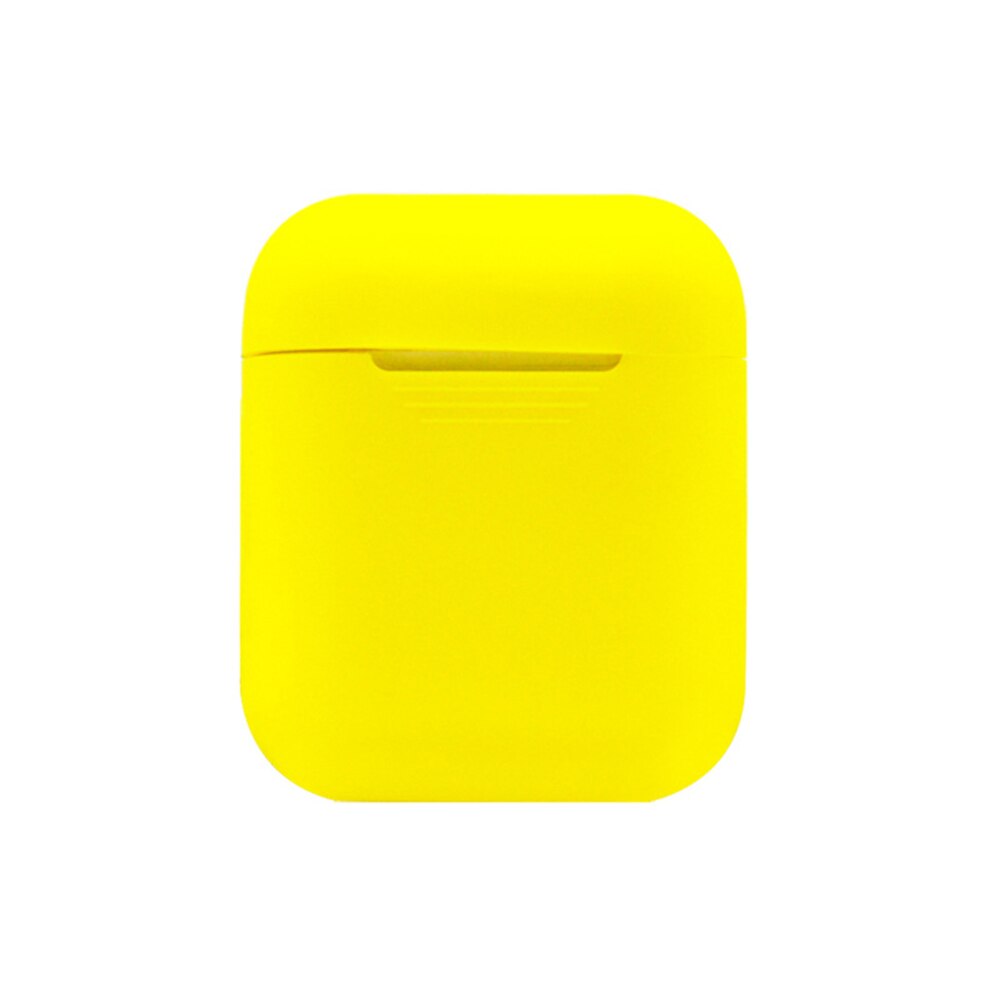 Funda de silicona blanda para auriculares carcasa a prueba de golpes protección a prueba de golpes para Apple Airpods: Amarillo