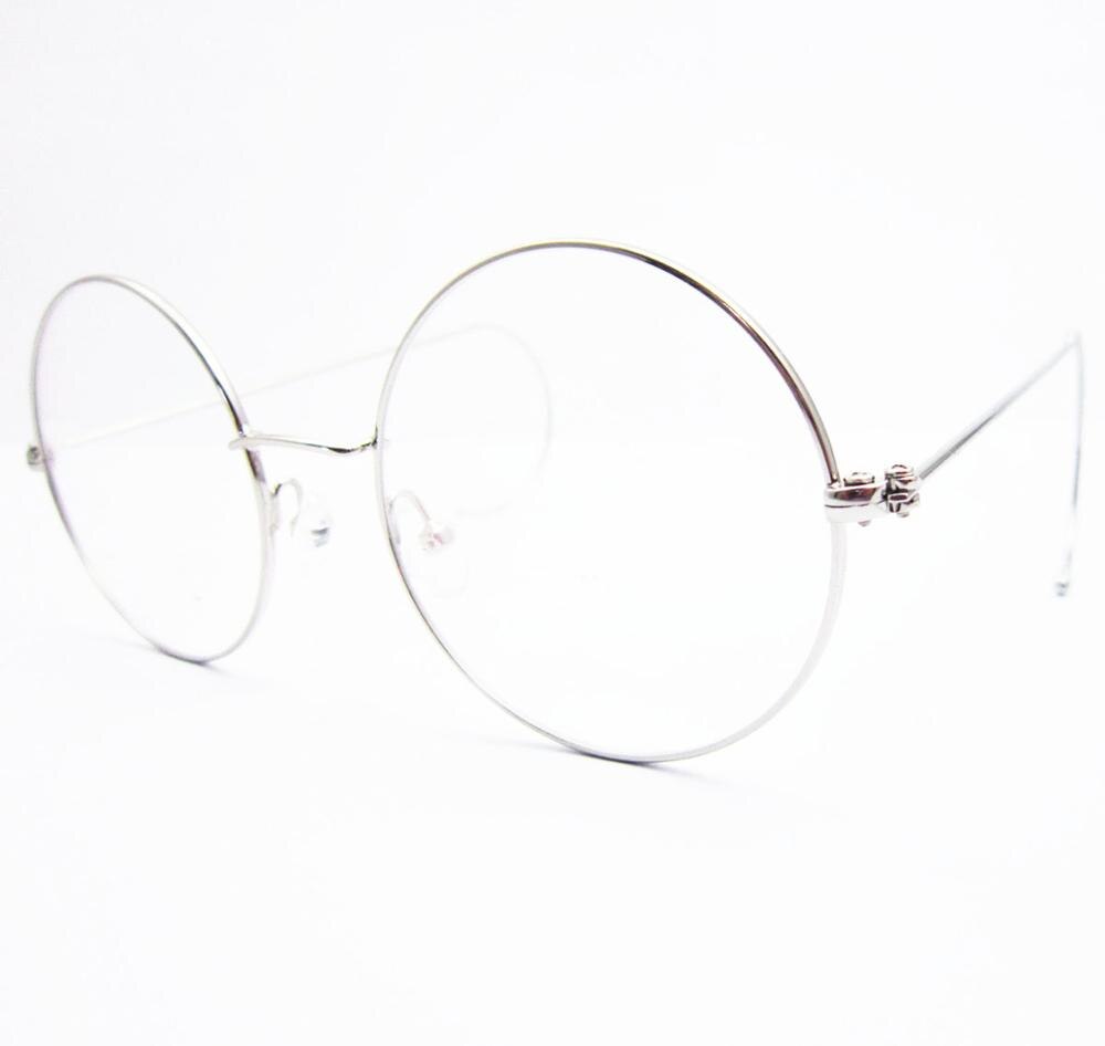 47mm Agstum Antique Vintage Round Glasses Wire Rim Eyeglasses Spectacles Prescription Optical Rx: Silver