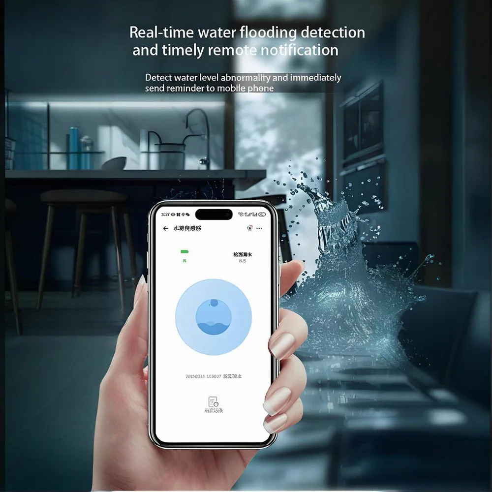 Zaawansowany czujnik deszczu Zigbee do bezprzewodowego wykrywania deszczu na zewnątrz, czujnik wycieku wody, kontrola połączeń, obsługa aplikacji eWelink