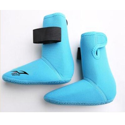 KEEP DIVING Under water Swimming Diving Socks 3mm Thick neoprene men women kids scuba snorkeling boots wetsuit Anti-slip warm: Lake Blue / M