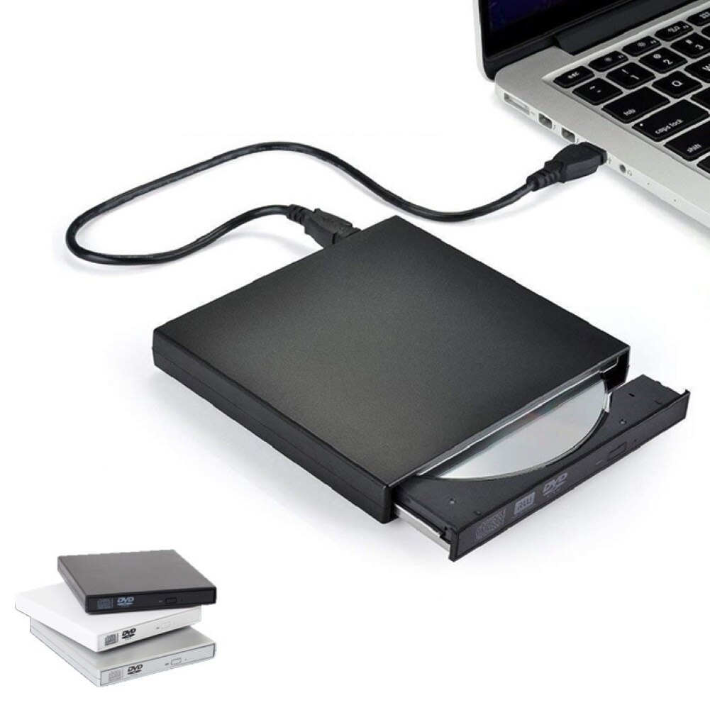 Usb ekstern cd-rw brenner dvd/cd-leser spiller optisk stasjon til bærbar datamaskin