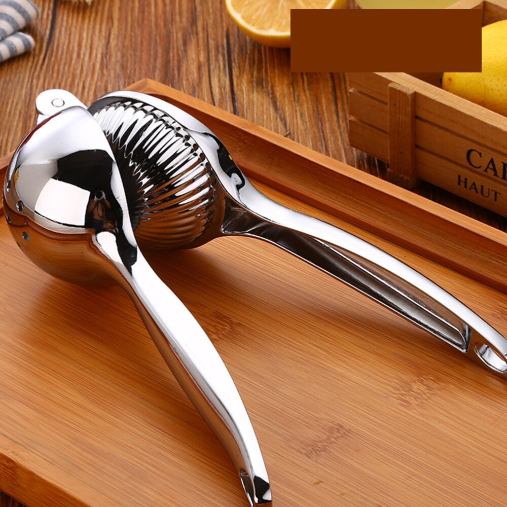 Manuell citron apelsin juicer hushållspress citron artefakt citron klipp frukt maskin zink legering manuell juicer (silver)