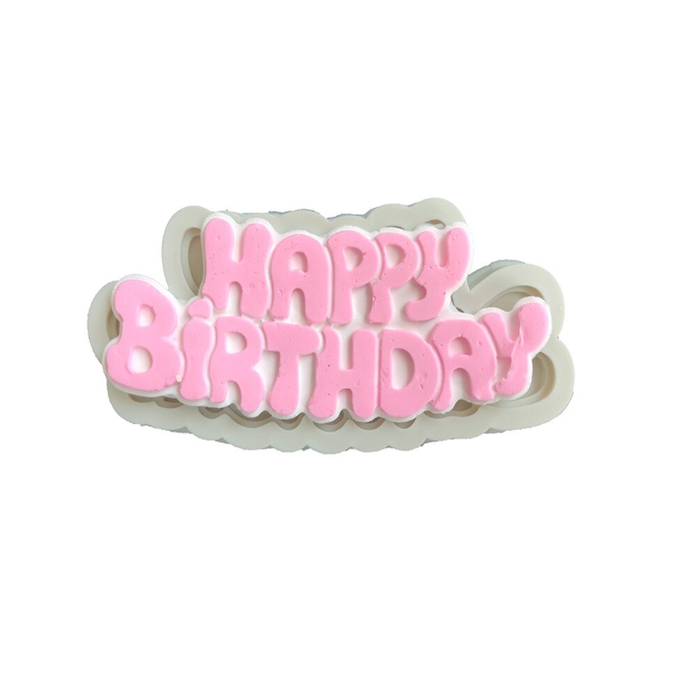 Happy Birthday Letter form silicone mold chocolate fondant cake decoration Tools cupcake mould