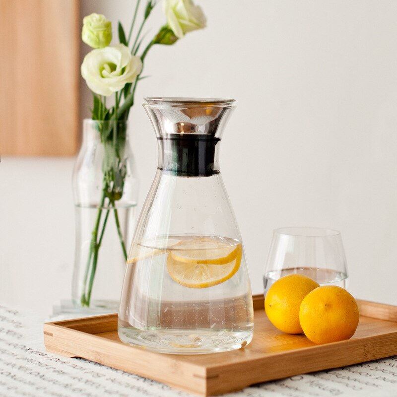 Kaldt vann vannkoker glass flaske kald vannkoker varmebestandig glass juice flaske kan