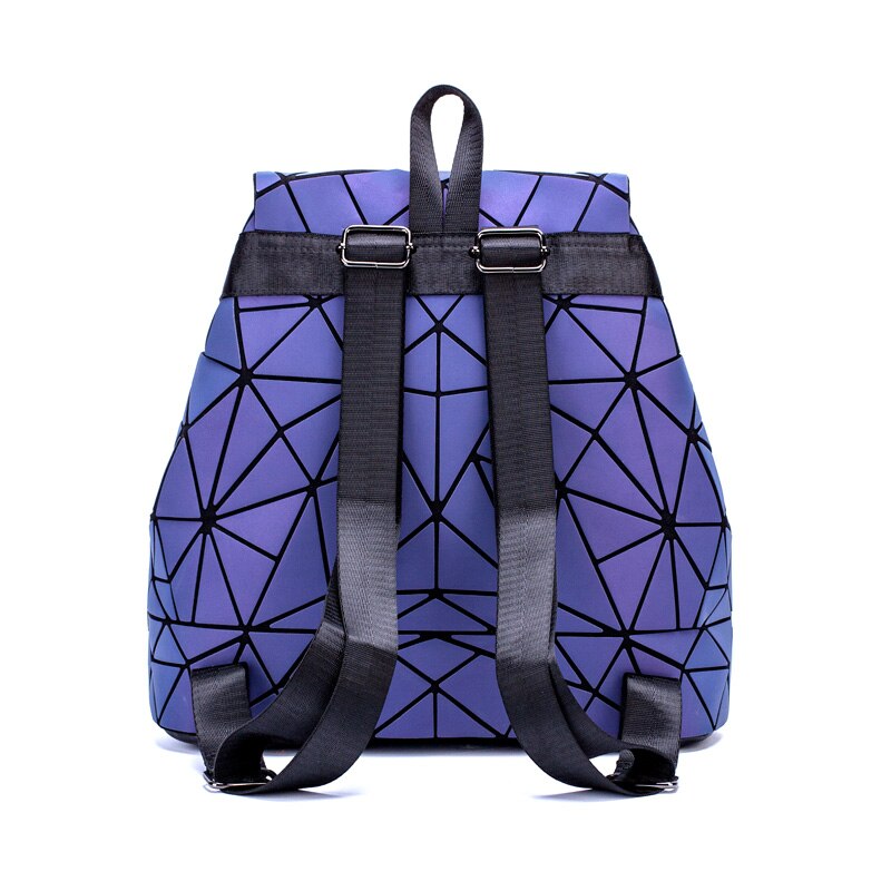 Vrouwen Rugzakken Geometrische Lichtgevende Rugzak Zakken Schooltas Voor Tiener Meisjes Holografische Dames Rugzak Schooltas