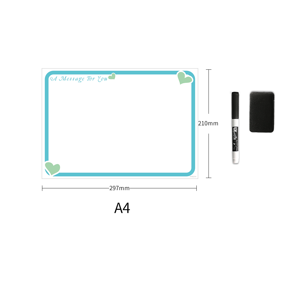 A4 storlek magnetisk whiteboard kylskåp magneter klistermärke presentationstavlor hem kök meddelande påminnelsestavlor att göra lista schema: A4 bz 04