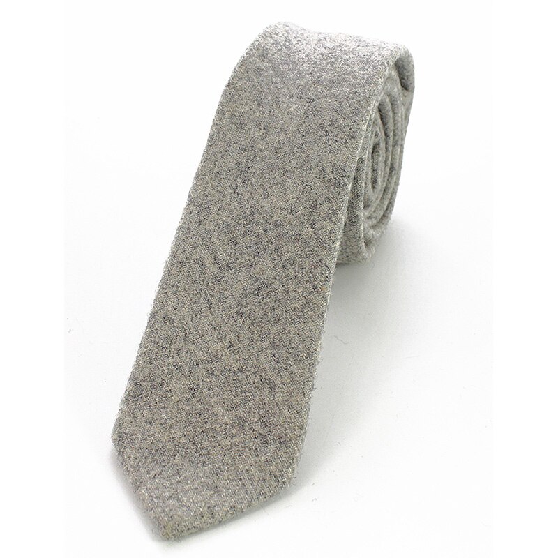 JEMYGINS Wool Ties For Men 6cm Slim Solid Plaid Neck Tie Skinny Vestidos Cashmere Necktie Cravat Accessories Box: 3