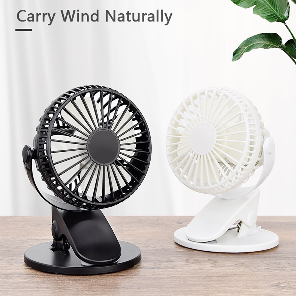 Portable Usb Dual Battery Clip Fan Mini Portable Charging Fan Clip Small Fan Office Desktop Car Clip Fan No Battery