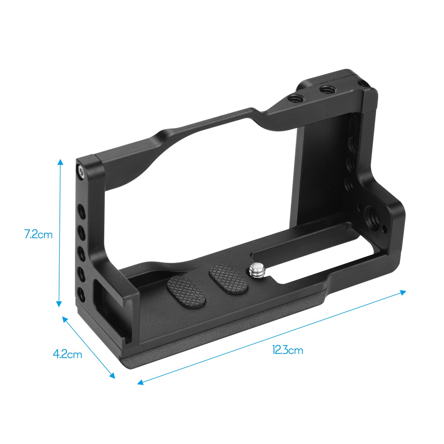 Andoer Video Accessories Camera Cage Kit Aluminum Alloy Camera Case Bracket with Holes Cold Shoe for Canon G7X Mark III Cameras