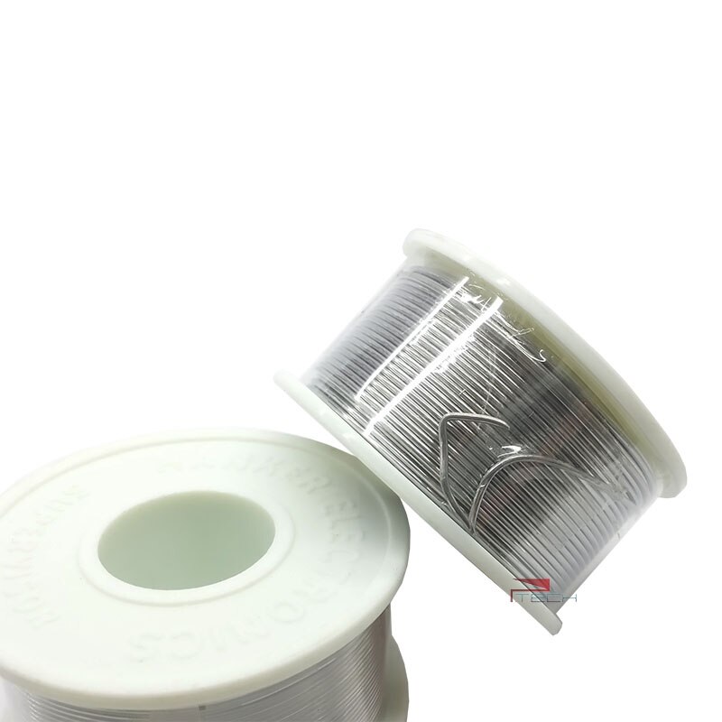Bobina de alambre de soldadura baku de  bk 100 hilos, estaño, plomo, núcleo de resina, hierro, 0.8mm x 1mm para soldar móviles.
