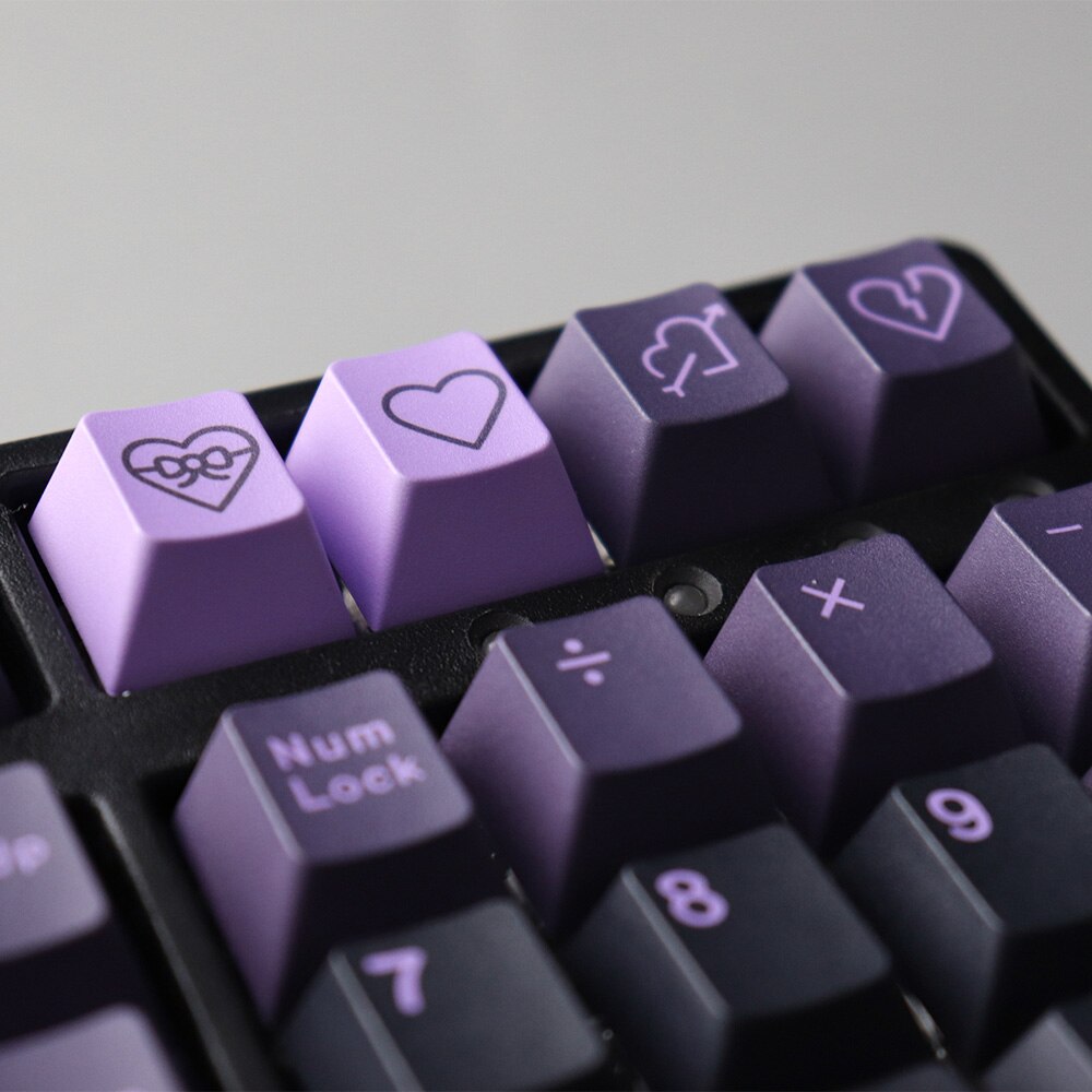Dark Purple Serie Keycaps GMK The First Love Cherry Profile PBT 129 Keys DYE-SUB Keycap For MX Switch Mechanical Gaming Keyboard