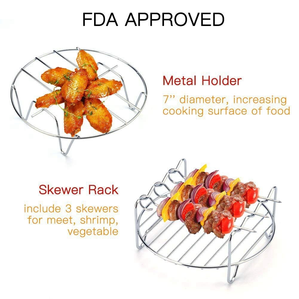 Electric Air Fryer Deep Oven Cooker with Recipe,1300 W, Time and Temperature Display, Touch-Screen Control, Detachable