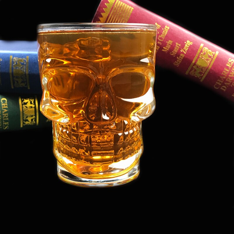 Taza grande NEWYEARNEW de 500ml, vaso de cristal de piratas del cráneo caribeño, vaso grande de cerveza con asa, taza de cerveza, té, zumo, bebida,