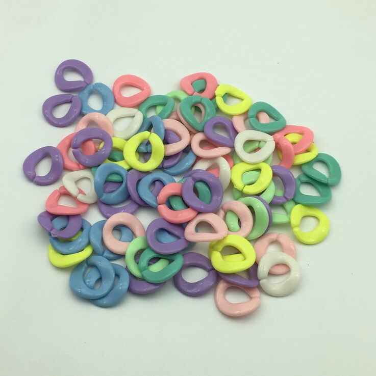 60Pcs/21X21Mm Acryl Schakels Diy Charm Accessoires Voor Sieraden Maken: 9-Mixed color