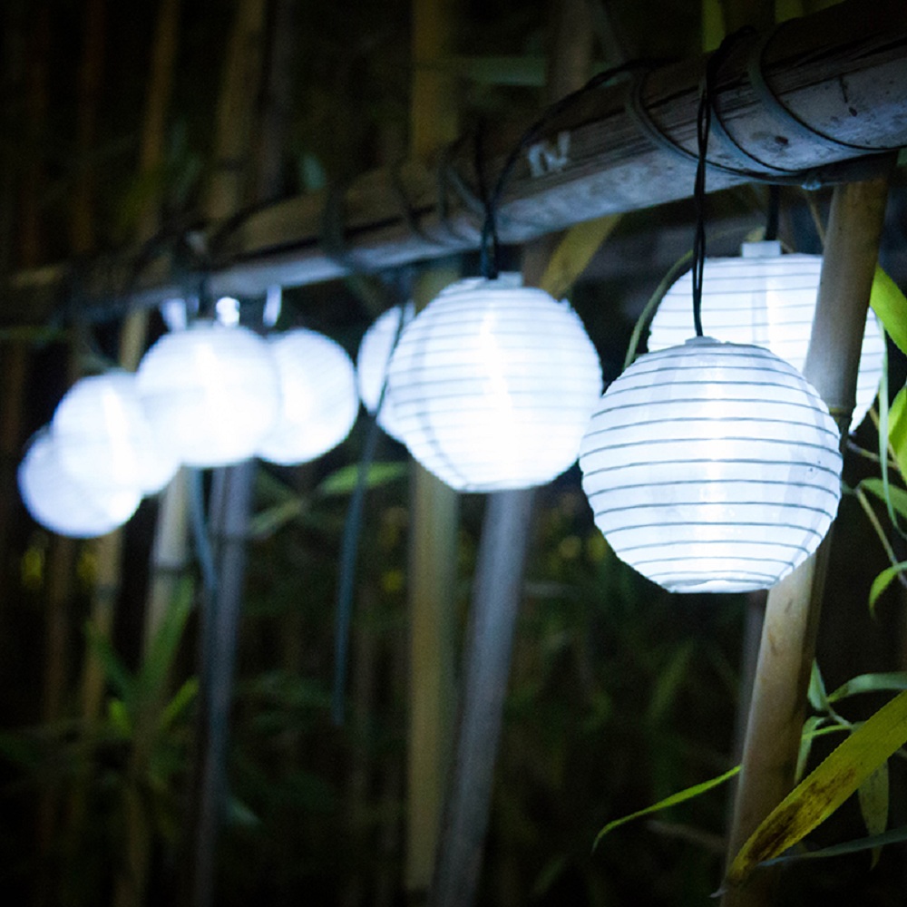 Solar-Led-Licht Wasserdichte LED Solar Power Chinesische Laterne Fee Lichterketten Garten Party Lampe Für Hochzeit Straße Girlande