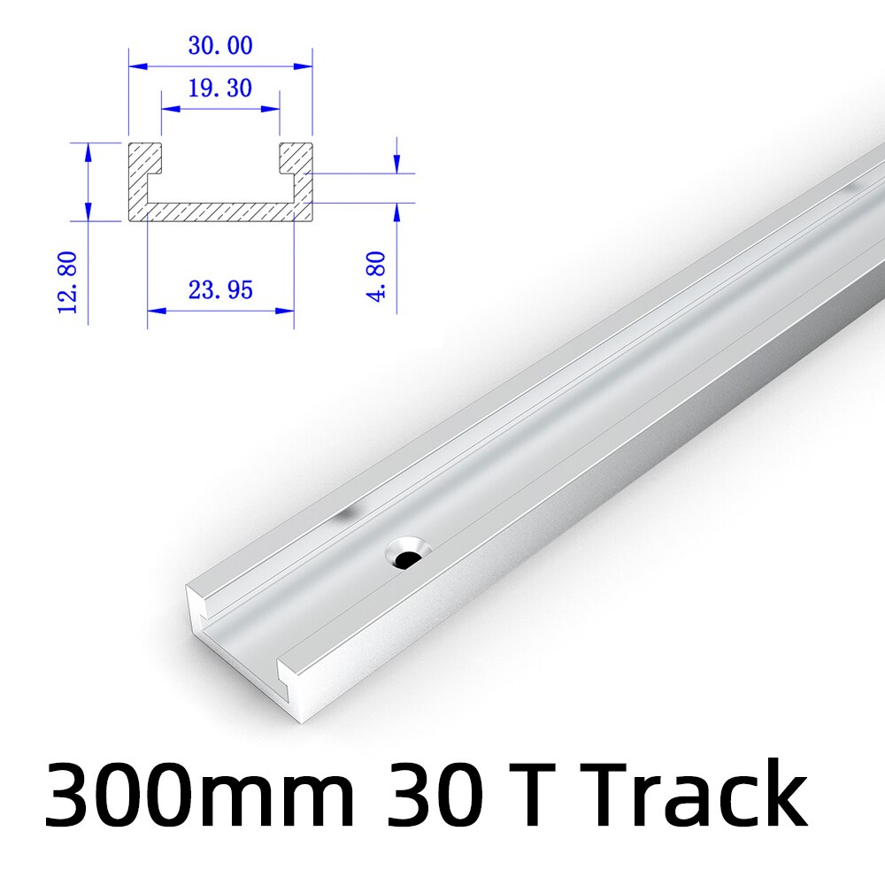 GKTOOLS Aluminium alloy T-tracks Slot Miter Track And Miter Bar Slider Table Saw Miter Gauge Rod Woodworking Tools DIY: 1PCS 300mm T-Track