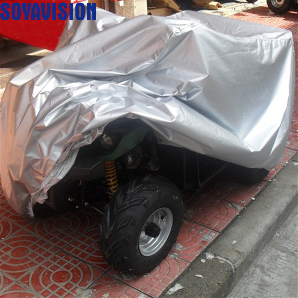 Cubierta de ATV negra impermeable para vehículo de motocicleta de playa, cubierta de Quad Bike a prueba de polvo, accesorios protectores de la caja de la motocicleta