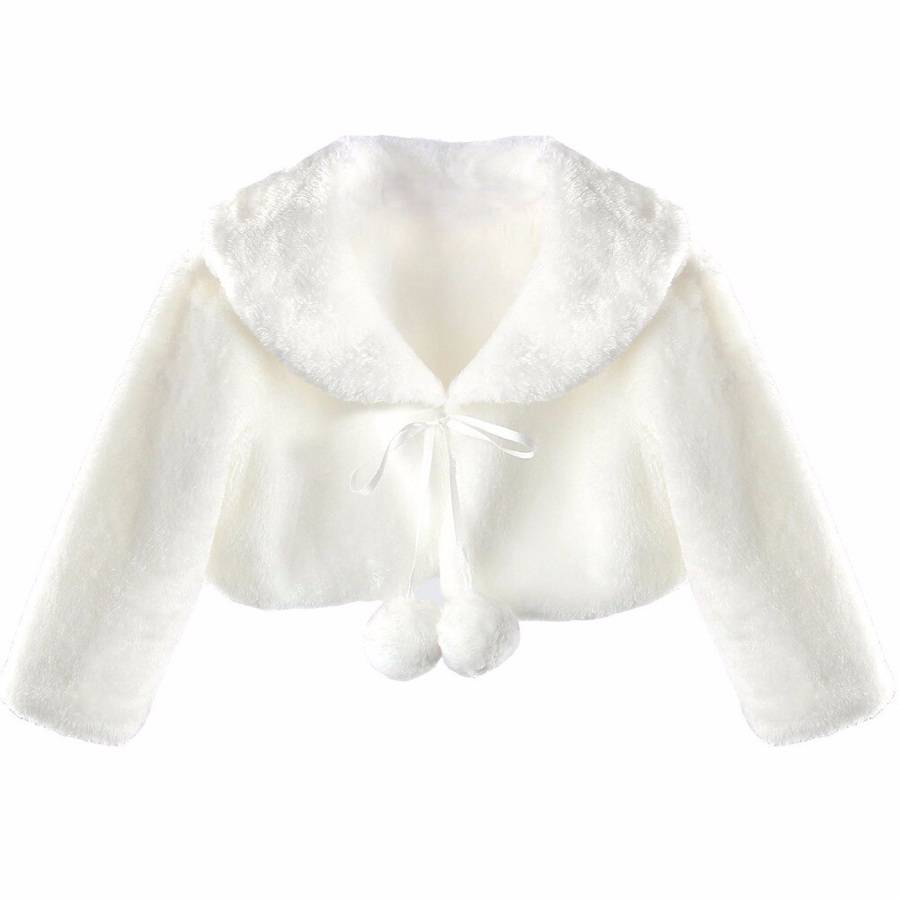 SK Studio Faux Fur Bolero Cape for Girls Wedding