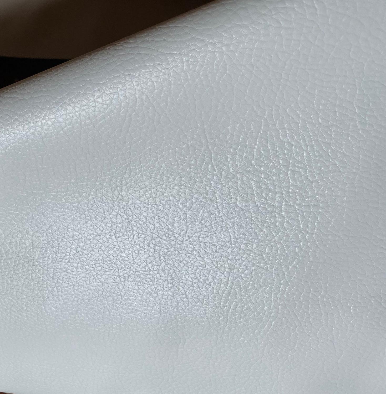 Grand Litchi Grain cuir tissu doux sac canapé tapisserie d'ameublement Faux cuir tissu bricolage manuel dur rouleau chevet PU cuir tissu: WHITE