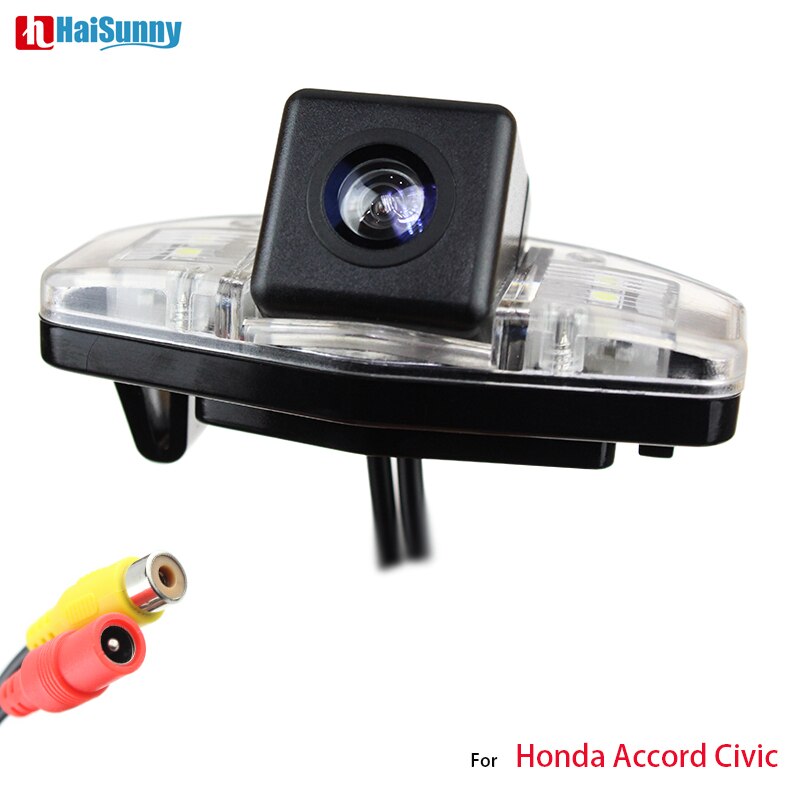 HaiSunny CCD Motor Voertuig Camera Auto Achteruitrijcamera Omkeren Parkeergelegenheid Camera Voor Honda Accord Civic Europe Pilot Odyssey Acura TSX