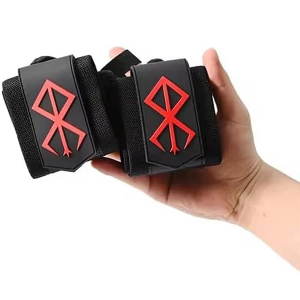 Weight Lifting Wrist Wraps Berserk Style Gym Strength Training Wrist Guard Straps for Men & Women Weightlifting Wrist Bracers: Red