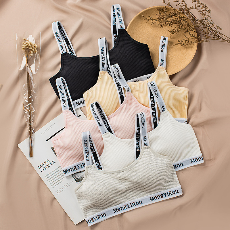 Sujetador sin costuras de copa completa para mujer, Bralette transpirable con letras de alambre, Top de tubo, Bralette de hilo, 2022