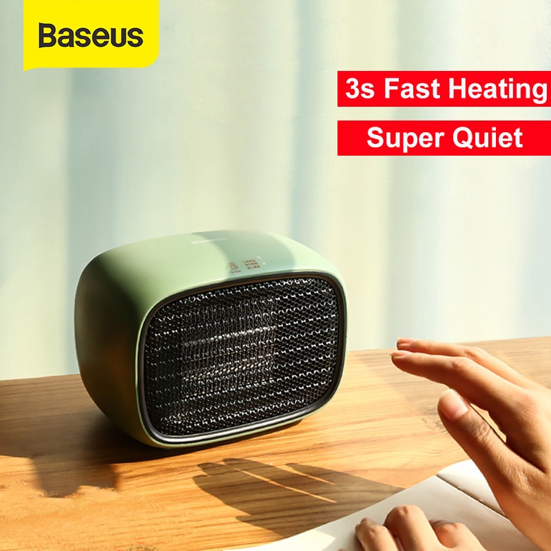 Baseus Elektrische Verwarming Voor Thuis Ventilator Mini Desktop Warmer Draagbare Ptc Keramische Snelle Warmte Handy Warmer Heater Fan Super Quiet