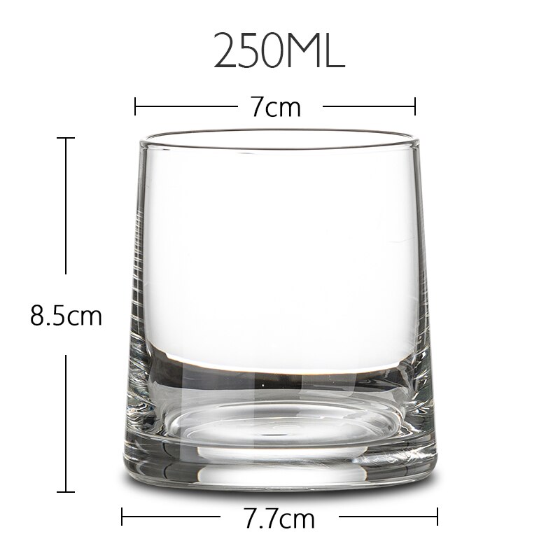 Farve whisky glas krystal glas kop gennemsigtig rav kaffe mælk te glas hjemme bar drinkware kopper: Ren