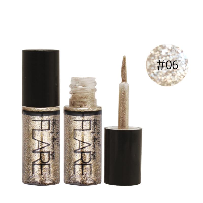 Pärlemorfärgad makeup flytande ögonskugga glitter ögonskugga vattenfast flytande ögonskugga skimmer ögonmakeup slät borsthuvud tslm 1: 06