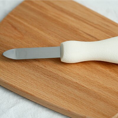 Cuchillo de acero inoxidable para cocina, utensilio de cocina multifunción con bordes afilados para abrir mariscos y conchas, 1 pieza: white Smooth