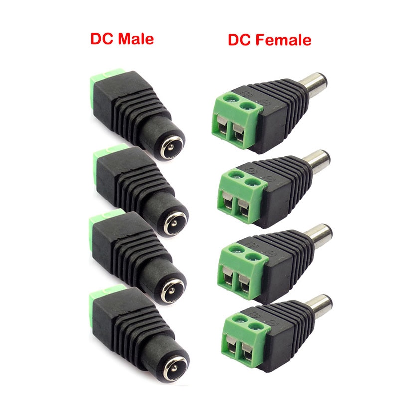 12V DC Male Female Plug 5.5 x 2.1mm DC Power Cable Accessories Connector Adapter Jack To Connection CCTV Camera LED Strip Light