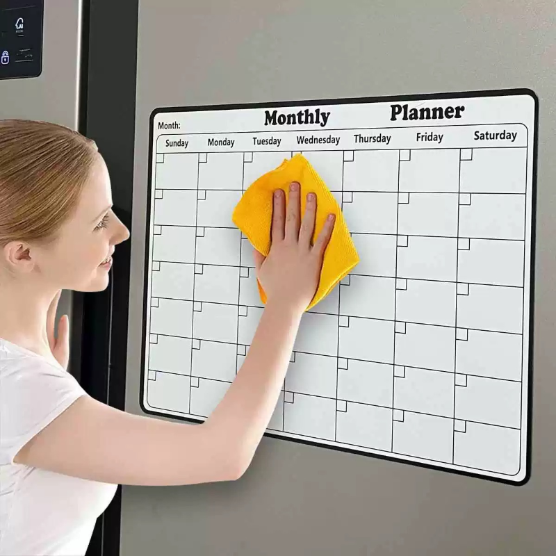 Minimalistische magnetische droog uitwisbare kalender voor koelkast Maandelijkse planner Whiteboard Multifunctionele keukenorganisatie Decor