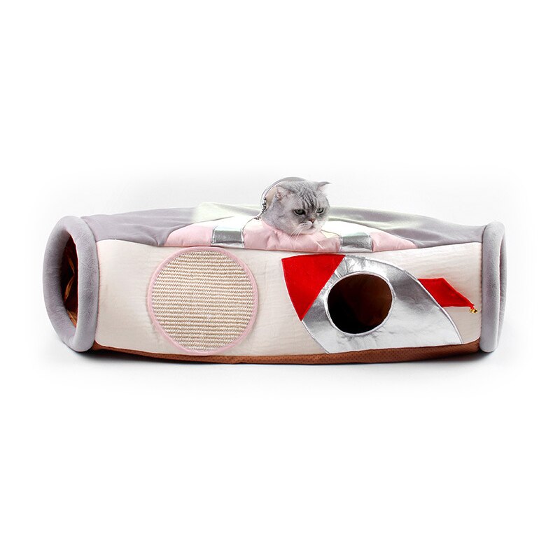 Pet Toys Cat Bed Cat Toys Personality Ship Flying Saucer Cat Tunnel Toys Foldable Pet Supplies Cat Supplies Entertainment Toys: UFO tunnel
