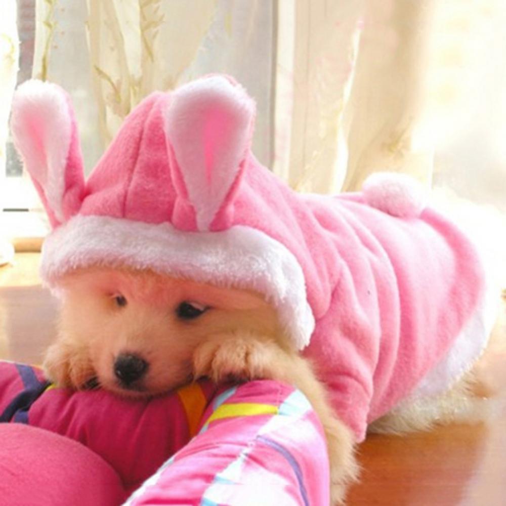 Mignon Lapin Forme Chien Costume Polaire À Capuche Manteau Chien Vêtements Pour Animaux De Compagnie Fournitures Pour Animaux de Compagnie produit: M