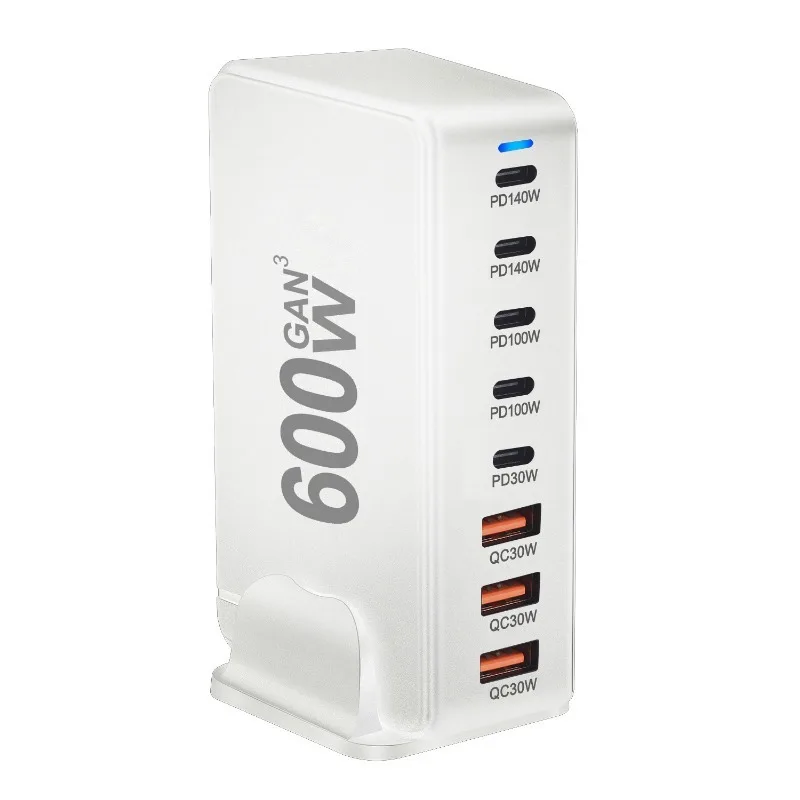 600w gan snellader met 3.0 usb-c-poorten (5c , 3apd 8 , draagbaar en geschikt voor tablets.