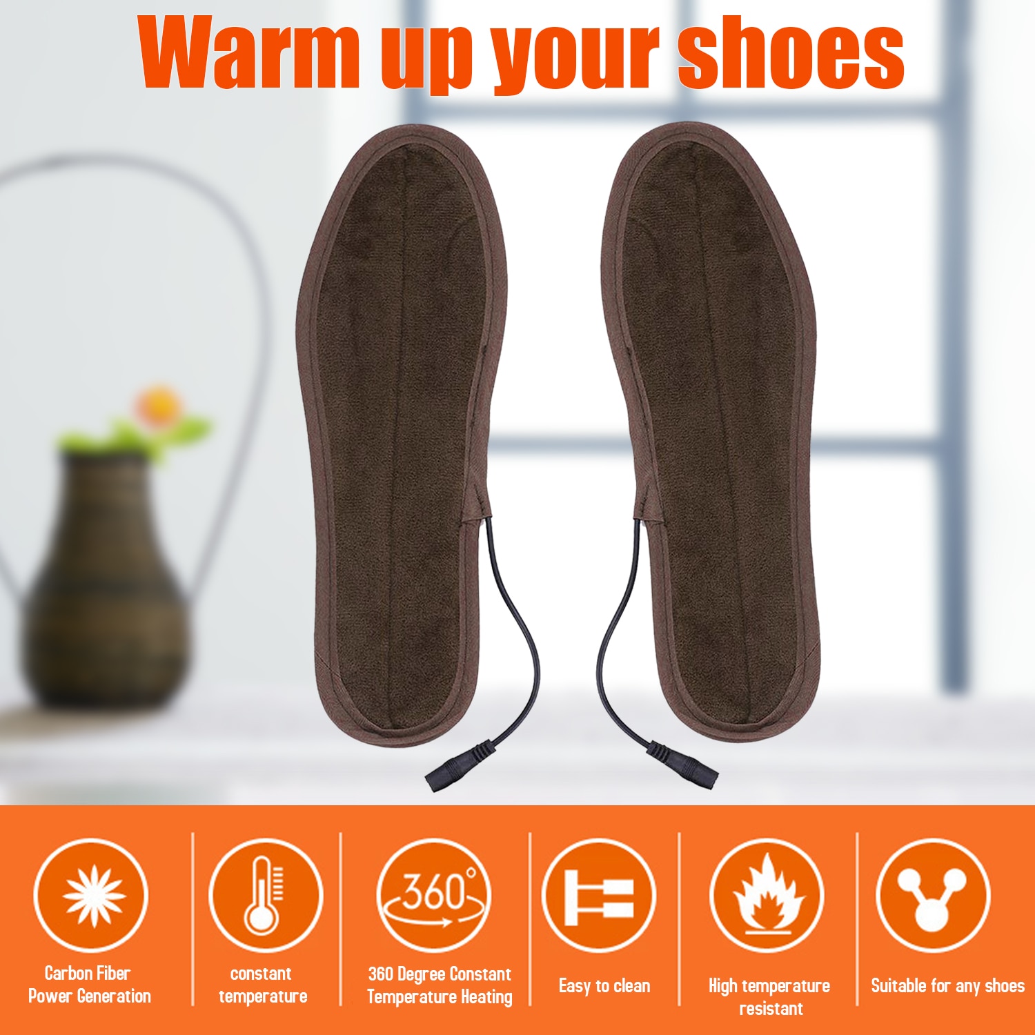 Heating Insole Unisex USB Charging Electric Heated Insoles for Sh... – Grandado