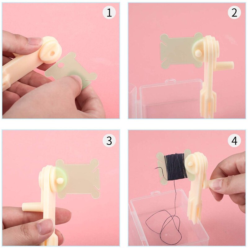 100pcs Cross Stitch Winding Board 5 Colors Plastic Winding Board Card Board Cross Stitch Finishing Tool Winding Board