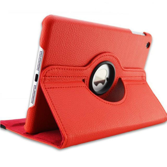 Etui do ipada Air model A1474 A1475 A1476 retina cover,Auto Sleep Cover do etui na ipada Air 2013 Release 360 stopni obrotowa obudowa: Red