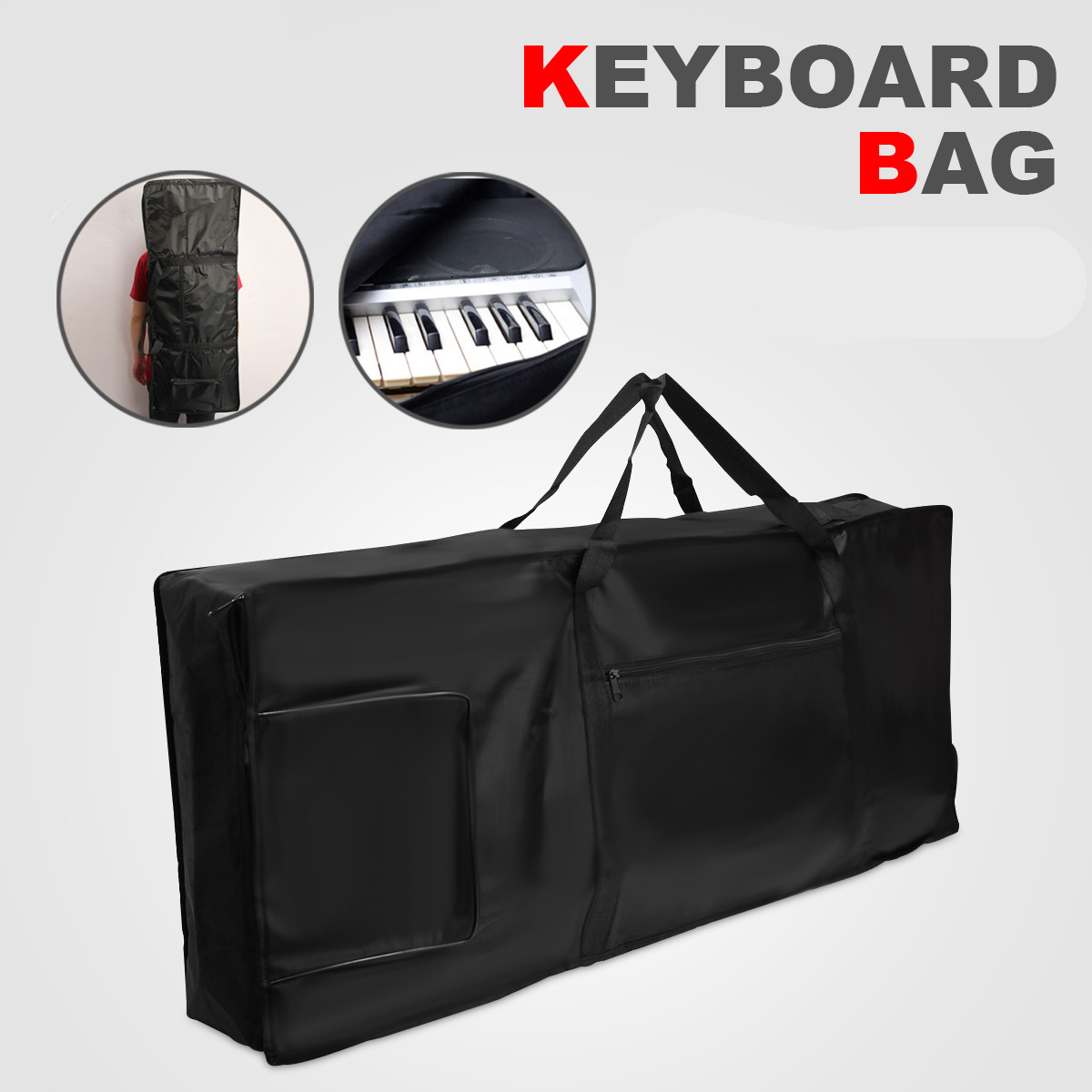 Tragbare Tastatur Tasche Wasserdicht Dick Gepolsterte Elektrische Klavier Tastatur Tasche 61 Schlüssel Doppel Schulter Gurte Gepolstert fallen Anti Schock