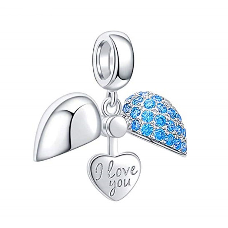 925 Sterling Silver Pendant Heart Beads Fit DIY Charms Silver 925 Original Bracelet Clip Beads For Women Jewelry Making: Default Title