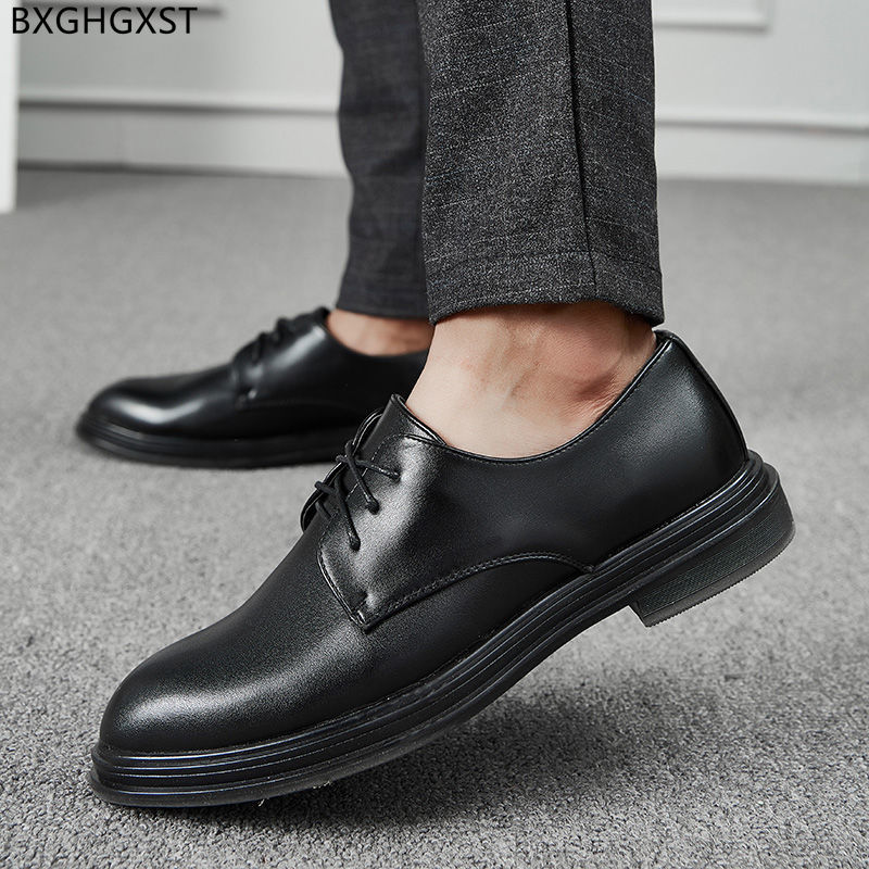 Zapatos de Vestir con plataforma para Hombre, Calzado Formal con suela gruesa, estilo Derby, para boda, 2022