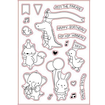 Litet djur piggy sjölejon gör självklart siikon stämpelkort att göra hantverk dekor scrapbooking mall stencil dies: Ww0278 a 1